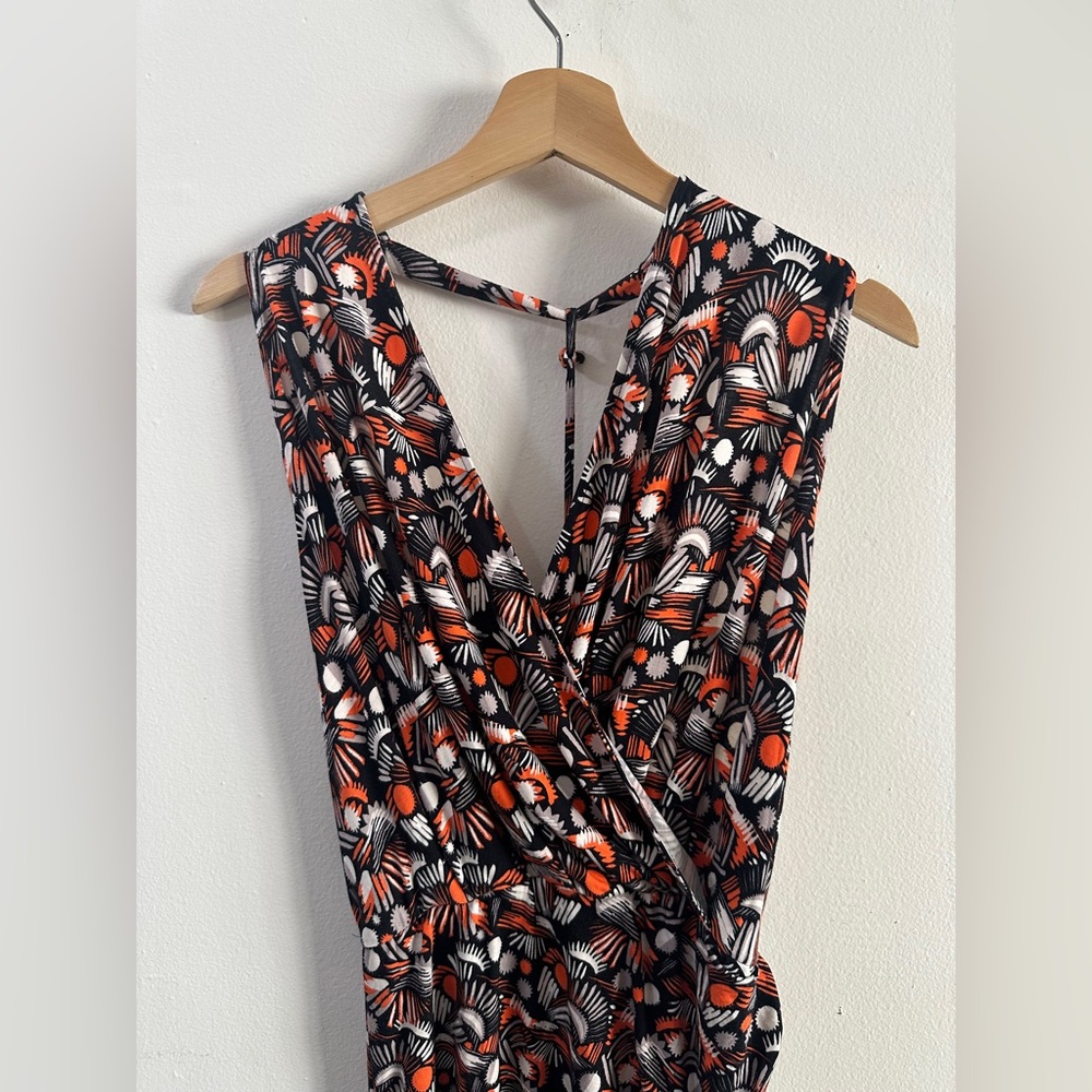 FREE PEOPLE Floral Backless Dress $68 SIZE EXTRA SMALL Ankle Length Brown Orange - Picture 4 of 12